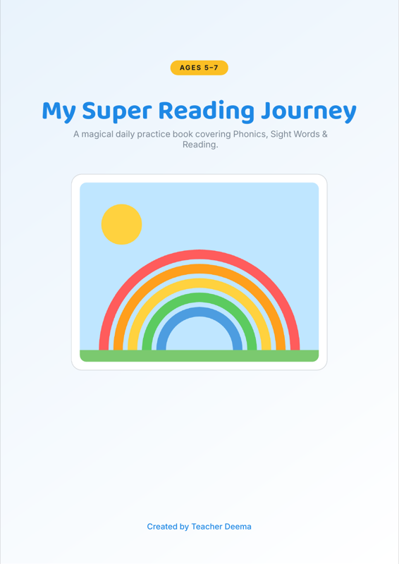 Reading workbook made with MakePDF